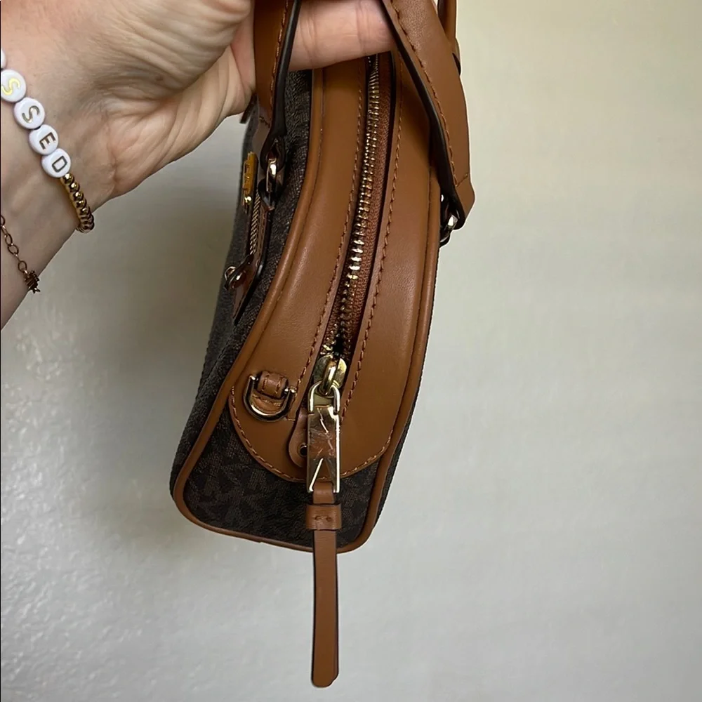 Michael Kors Brown Mini Bag with Signature Monogram - Picture 6 of 9